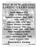 506L | Post War Wimbledon Ladies' Champions